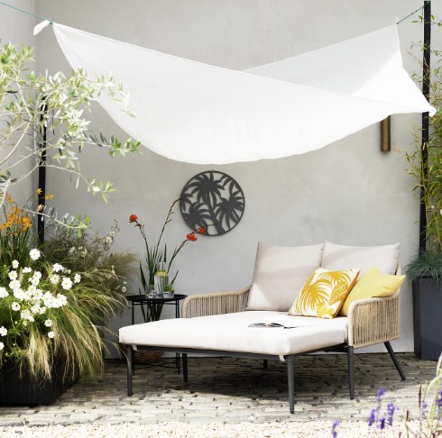 Habitat Malta Rattan Effect Garden Day Bed- Natural view 2