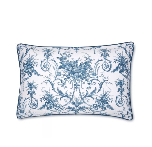 KING SIZE: Laura Ashley Tuileries Reversible 200 Thread Count King Duvet Cover Set, Midnight view 4