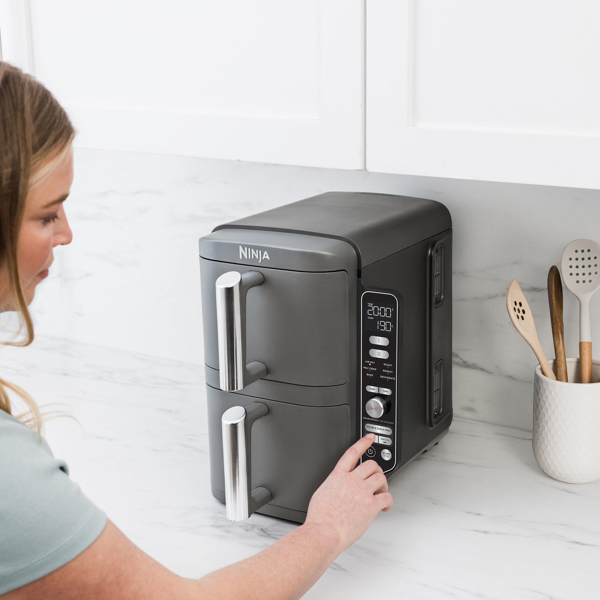 Ninja Double Stack XL SL400UK 9.5L Air Fryer - Grey view 3
