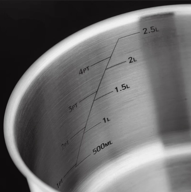 Stellar 7000, 5 Piece Stainless Steel Saucepan Set, 14cm milk pan, 16/18/20cm saucepans, 24cm stockpot view 2