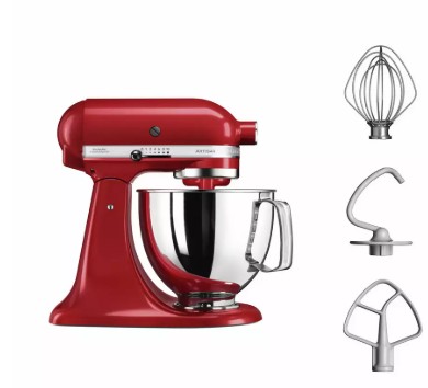 KitchenAid 5KSM125BER Artisan 4.8L Tilt-Head Stand Mixer-Red view 5