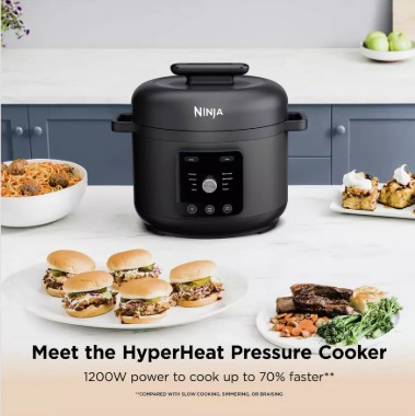 Ninja HyperHeat 9-in-1 6L PC201 Pressure & Rice Cooker - Black view 3