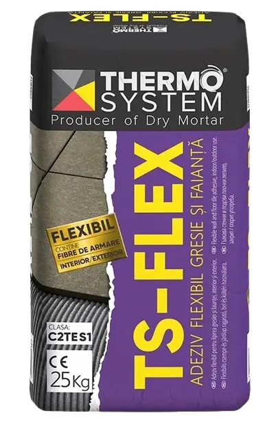 Adeziv ThermoSystem Gresie Faianta Exterior, TS-FLEX, 25kg