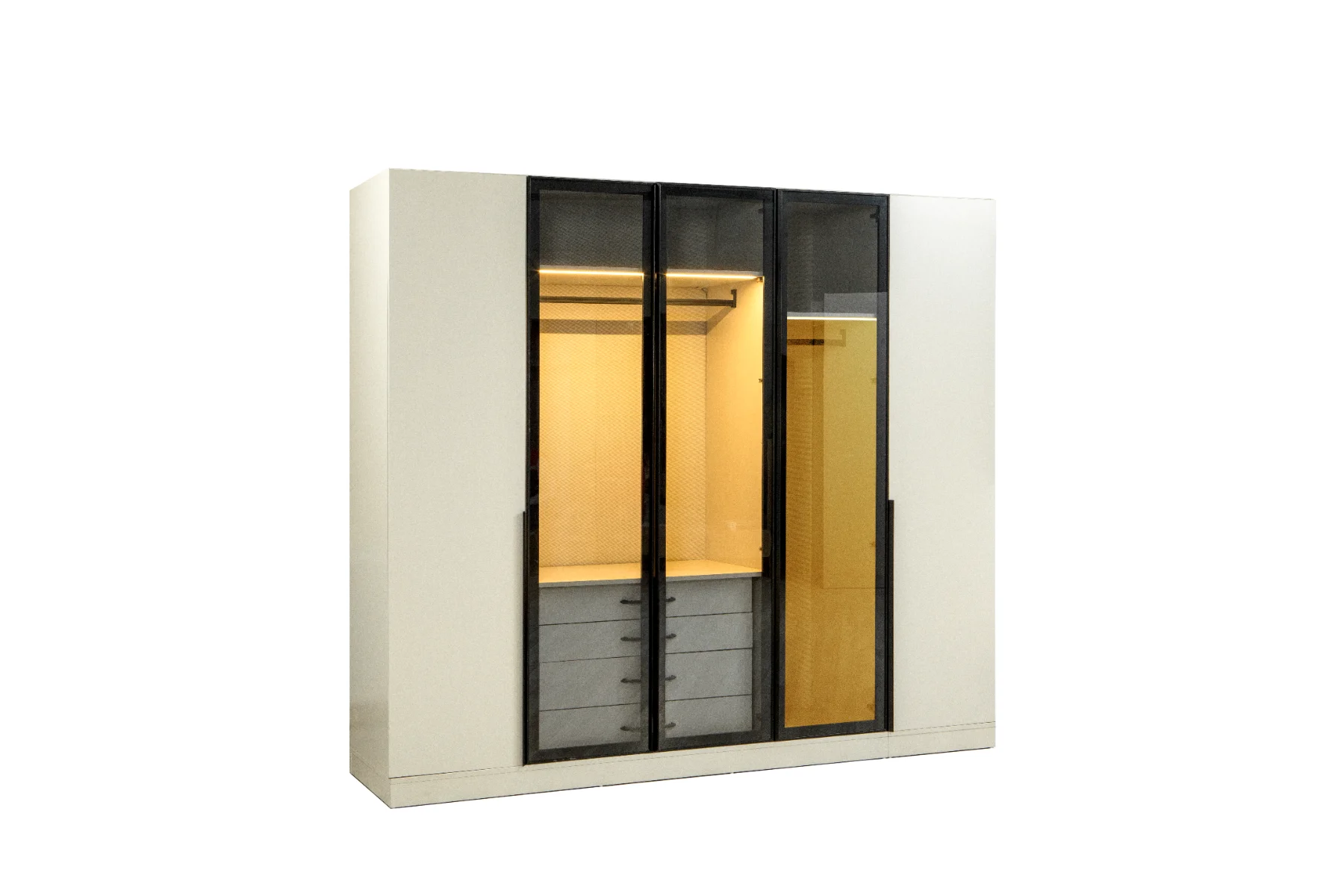 Venüs Gardırop 5 Kapaklı 3 Füme Camlı