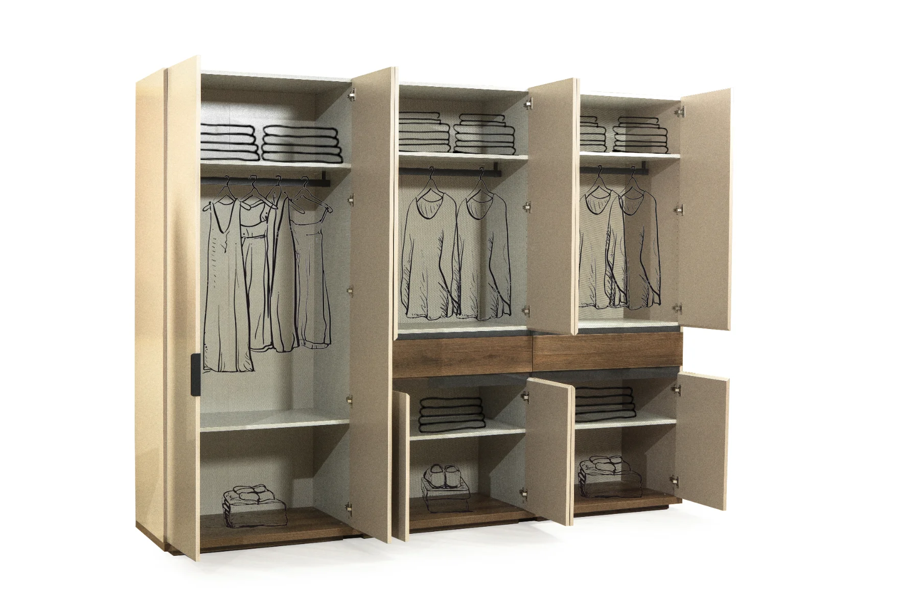 Erzin Yatak Odası 6 Kapak Çekmeceli