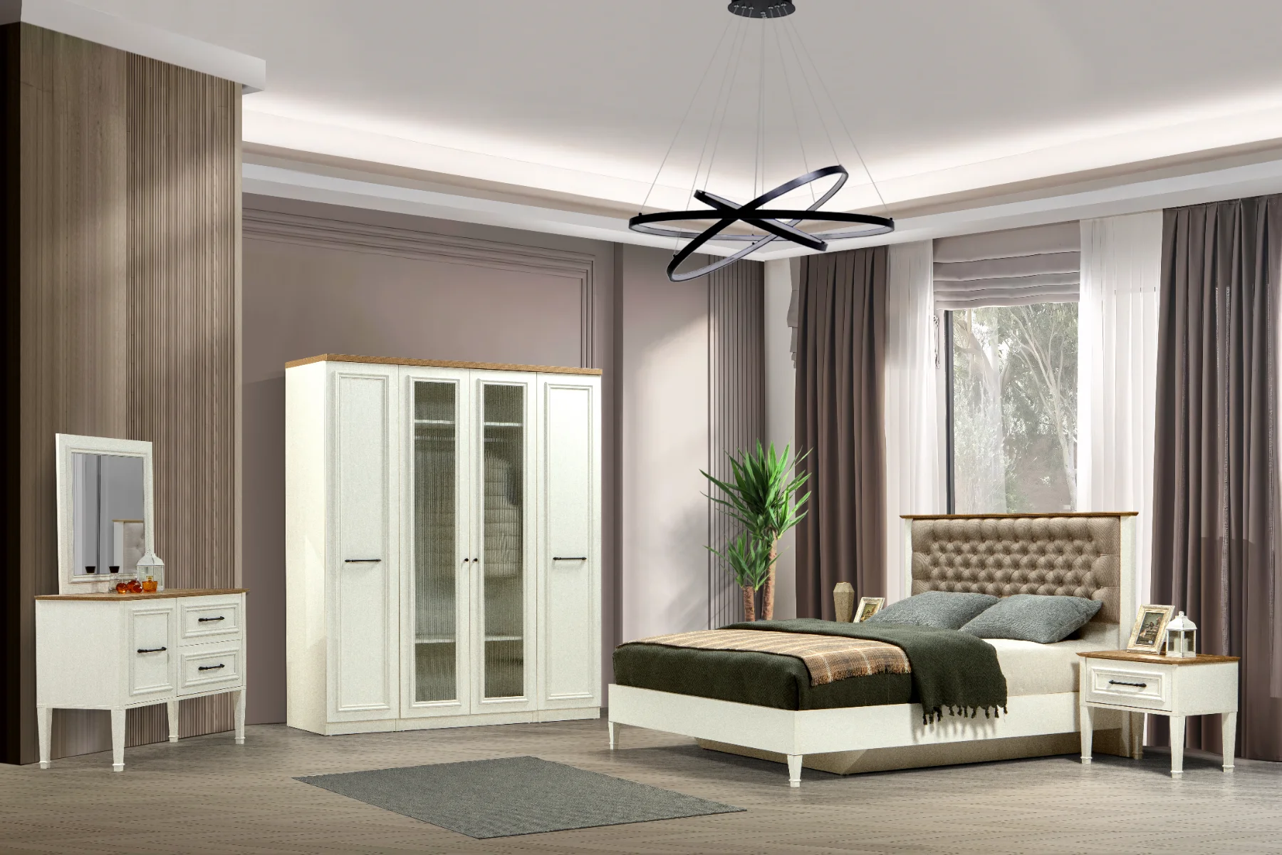 Rose Yatak Odası 4 Kapaklı