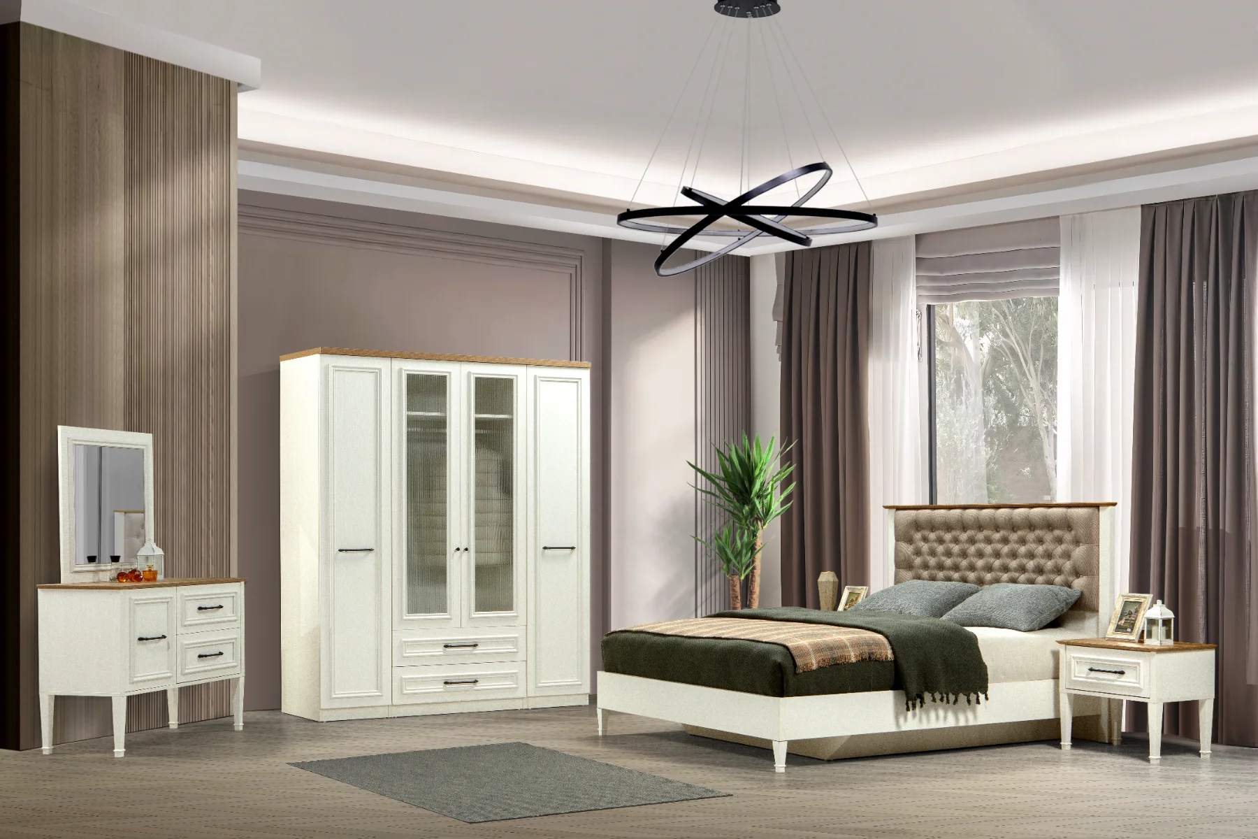 Rose Yatak Odası 4 Kapaklı