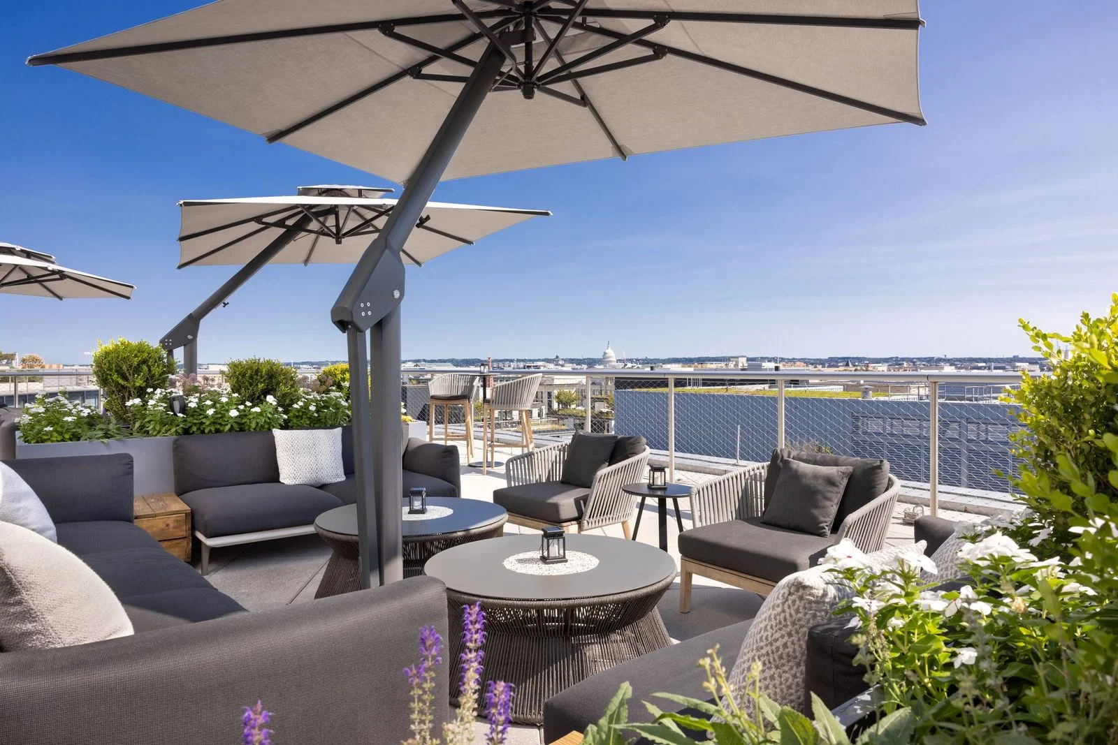Summit rooftop bar with city views