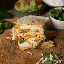 CHEESE QUESADILLA & RICE 