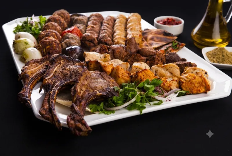 Grill with Ribs Half