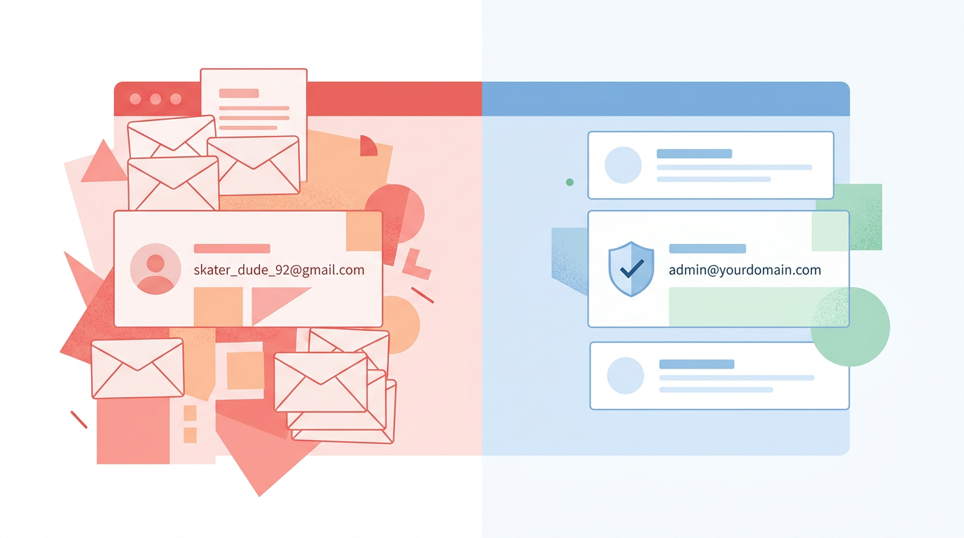 A professional versus unprofessional email comparison infographic