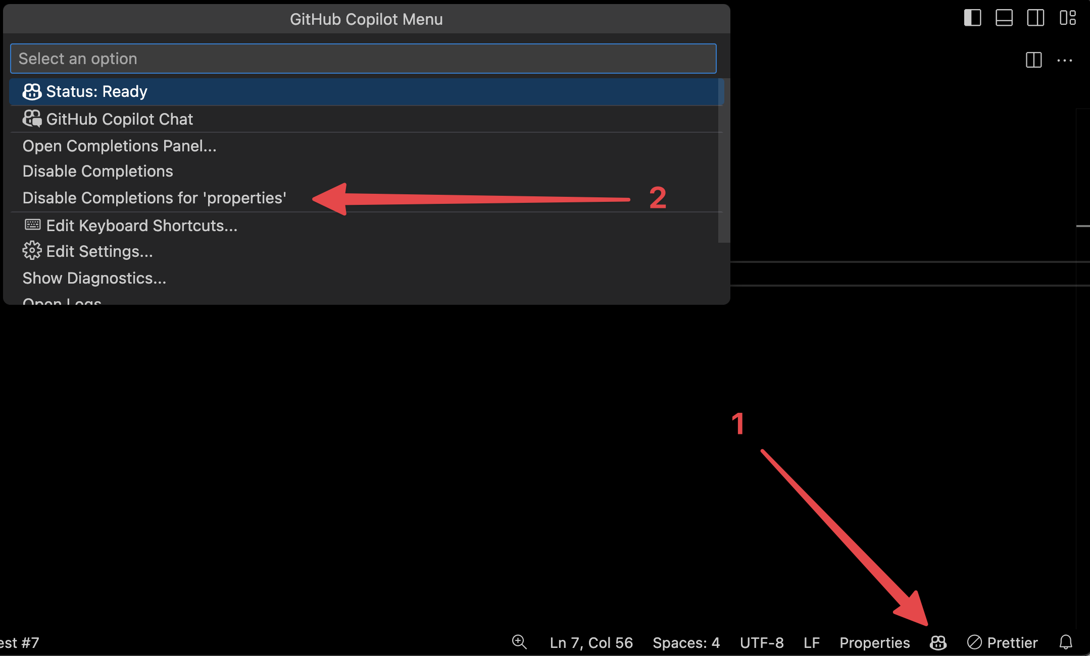 Disable GitHub Copilot in VS Code