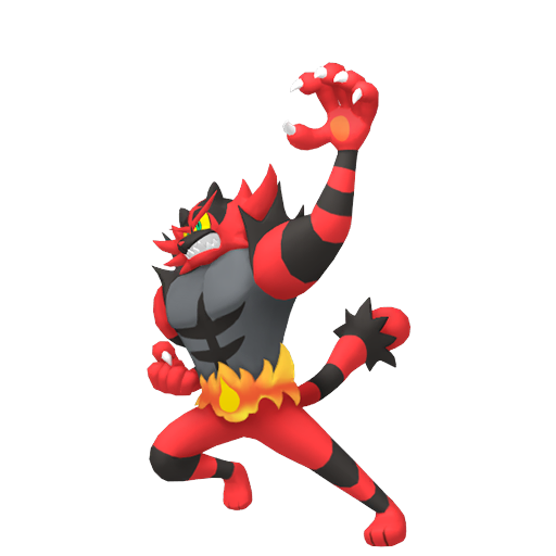 Incineroar - Fire/Dark type Pokemon from Pokemon Ultra Sun and Ultra Moon with stats, moves, and evolution data