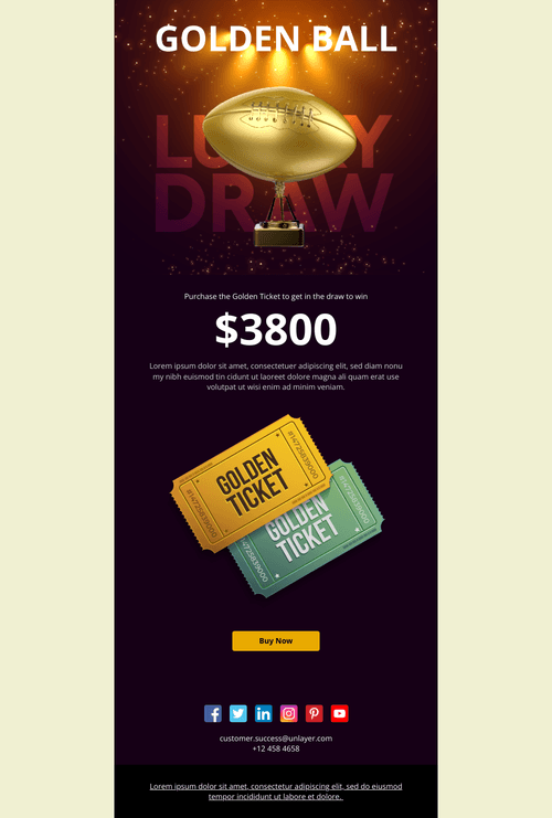 Golden Ball Email Template