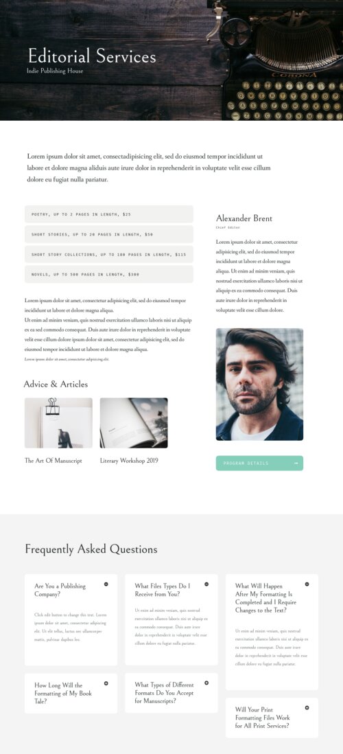 Indie Publishing House Services