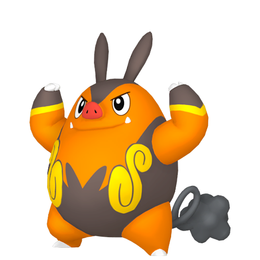 Pignite - Fire/Fighting type Pokemon from Pokemon Scarlet and Violet with stats, moves, and evolution data