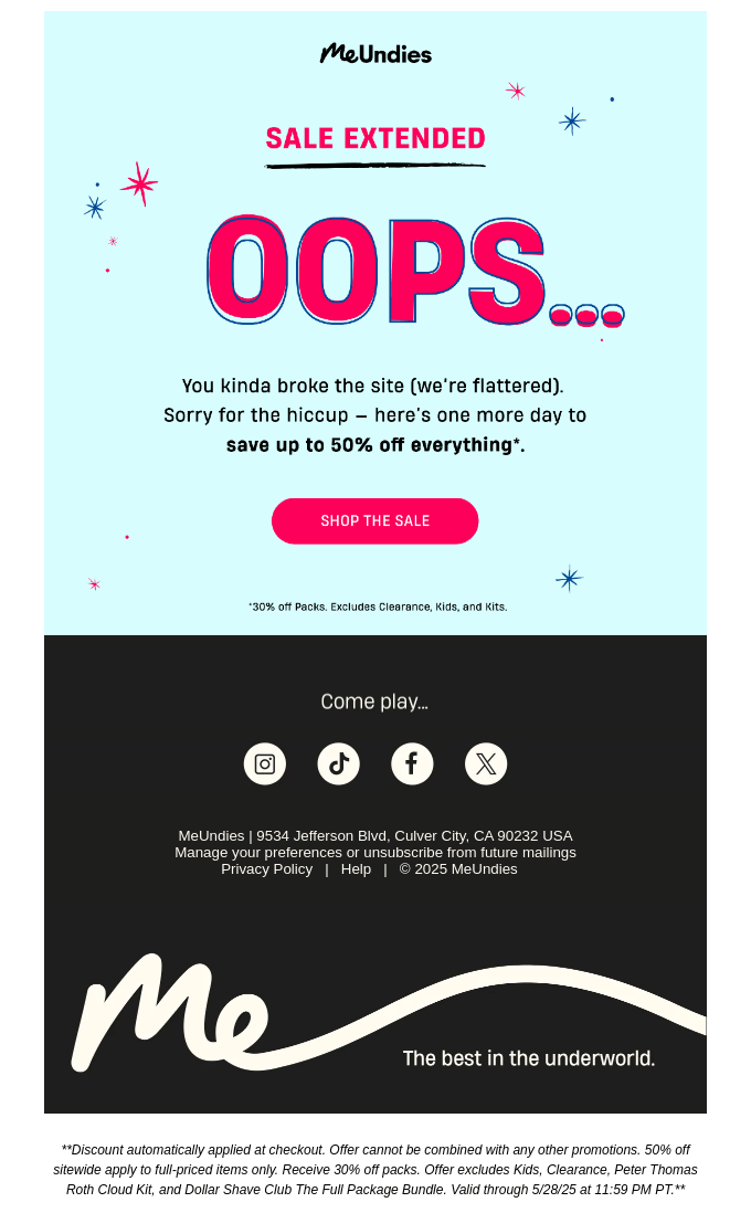 Oops You Broke The Site