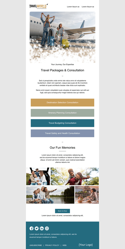 Travel Consultation Email Template