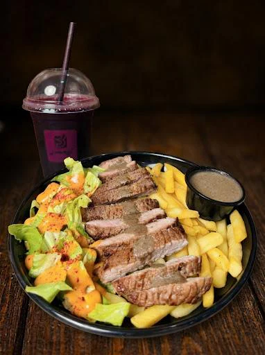 طبق ستيك لحم🥩