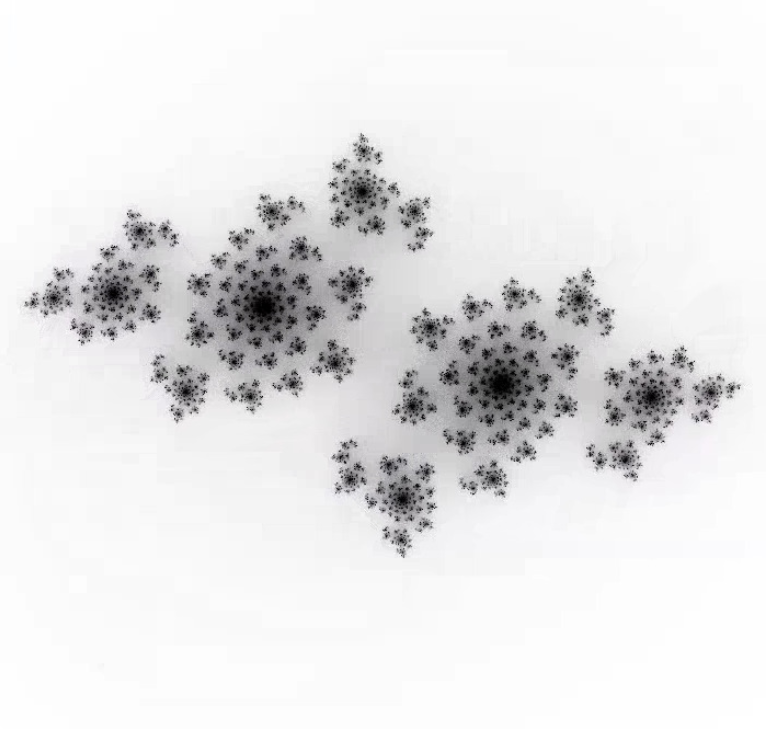 Black and white fractal pattern for Other e-reader wallpaper or screensaver featuring fractal and abstract and more