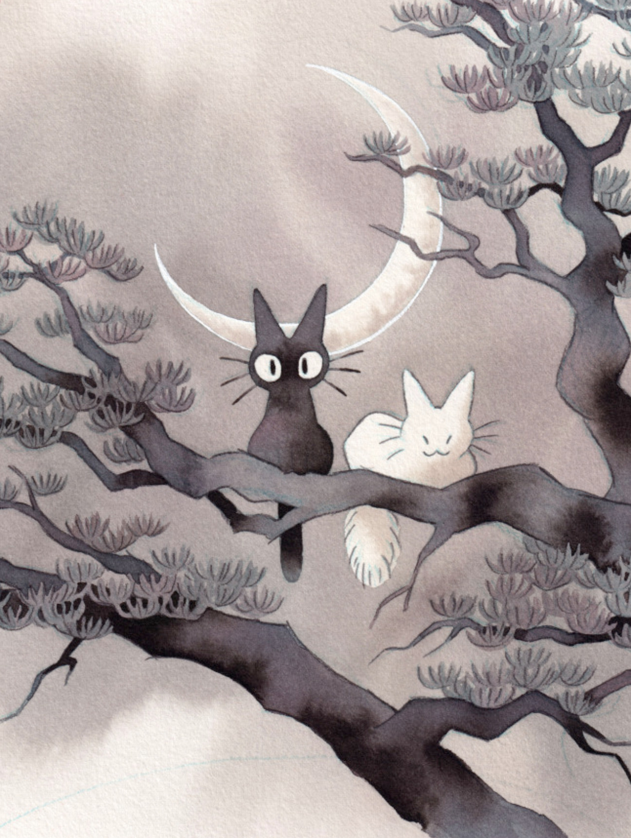 Heikala - bamboo for Kobo Libra e-reader wallpaper or screensaver featuring muted and cat and more