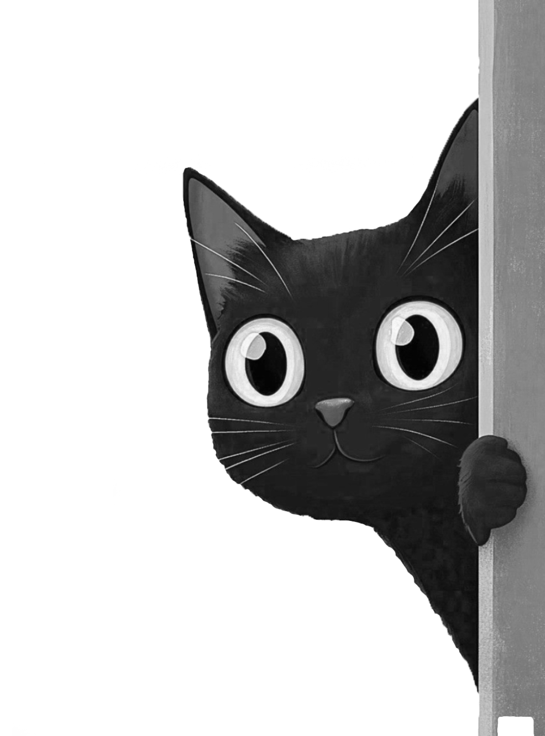 Peeking Black Cat for Other e-reader wallpaper or screensaver featuring cat and black-cat and more