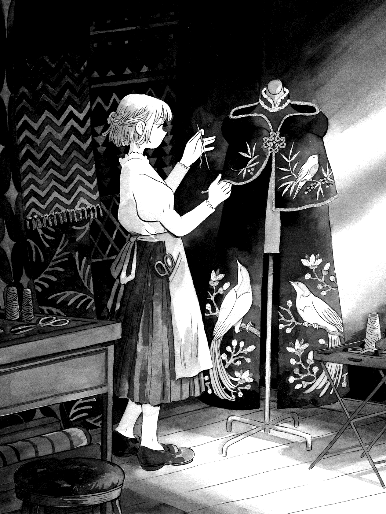 Cloak Maker for Kindle Paperwhite e-reader wallpaper or screensaver featuring girl and indoors and more