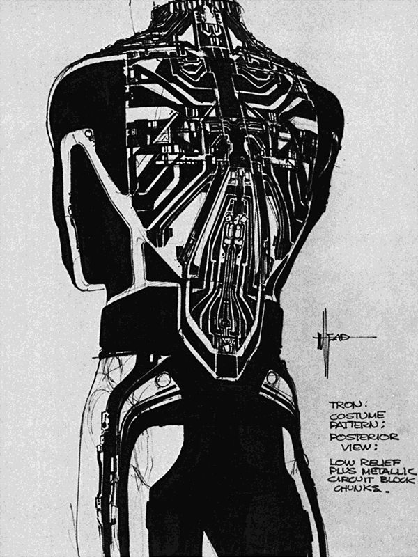 Tron costume design - posterior view for Other e-reader wallpaper or screensaver featuring tron and costume and more