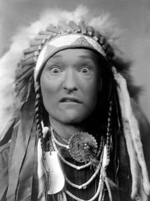 Man wearing a feathered headdress and beaded necklace for Other e-reader wallpaper or screensaver featuring native-american and headdress and more