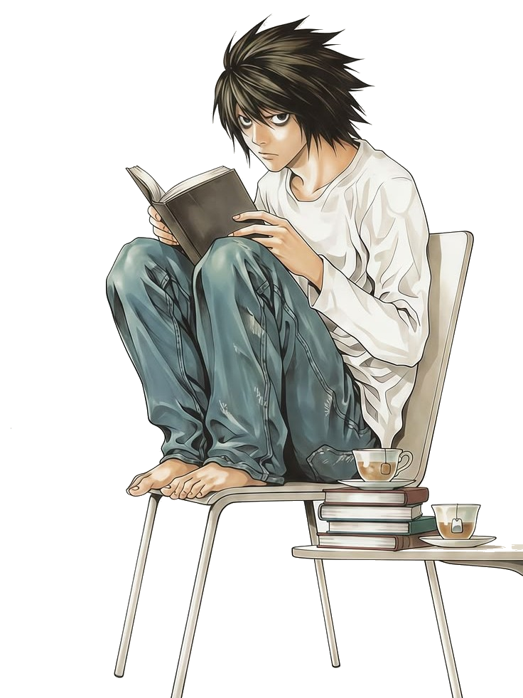 L reads  for e-reader e-reader wallpaper or screensaver featuring manga and death note and more