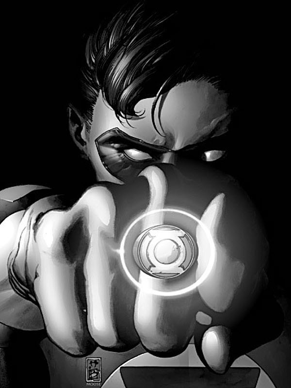 Green Lantern close-up with glowing ring for Other e-reader wallpaper or screensaver featuring green lantern and dc comics and more