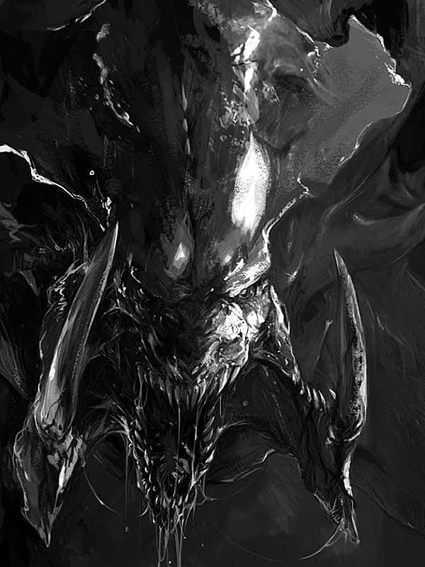 Horror creature portrait for Other e-reader wallpaper or screensaver featuring monster and horror and more
