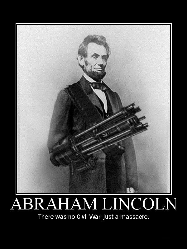 Abraham Lincoln with Gatling Gun for Other e-reader wallpaper or screensaver featuring lincoln and gatling and more