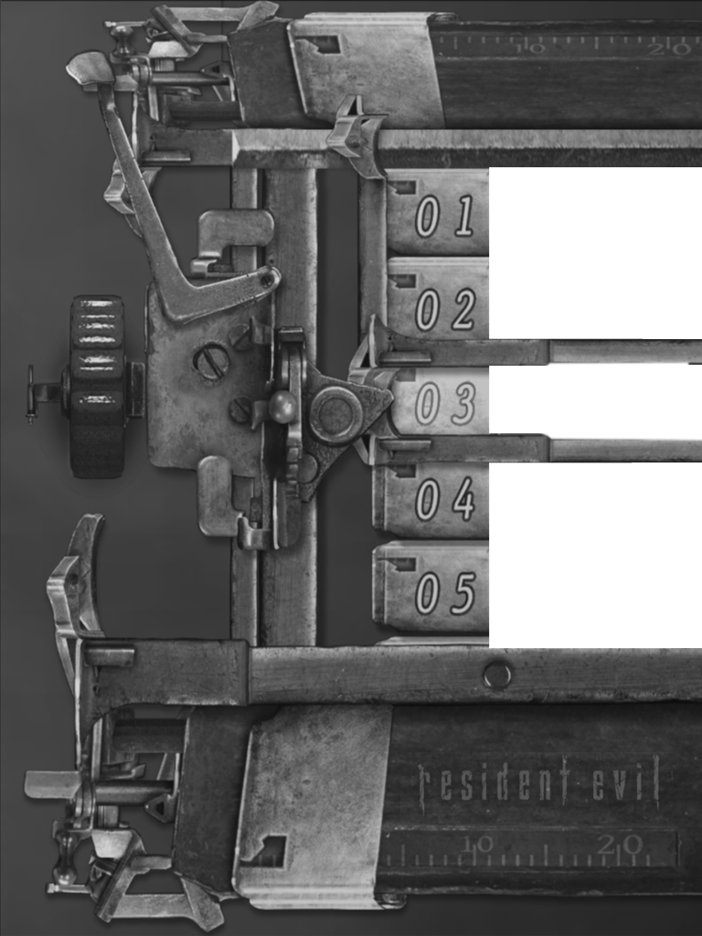 RE4 TYPEWRITER for e-reader e-reader wallpaper or screensaver featuring re4r and resident evil 4 remake and more