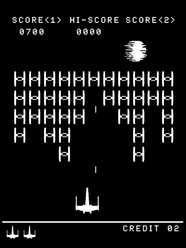 Retro space shooter arcade game screenshot for Other e-reader wallpaper or screensaver featuring retro and arcade and more