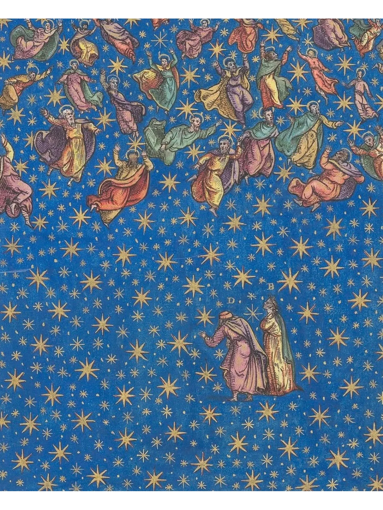 The Sphere of Fixed Stars, from Divine Comedy (Color version) for Kindle Paperwhite e-reader wallpaper or screensaver featuring dante and art and more