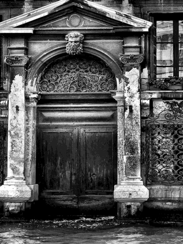 Old weathered doorway at water level for Other e-reader wallpaper or screensaver featuring doorway and architecture and more