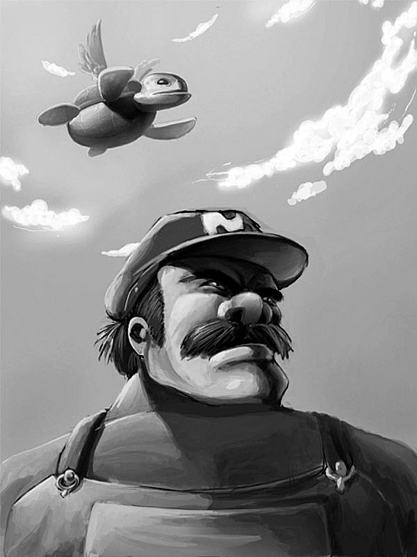 Wario and a winged Koopa Troopa for Other e-reader wallpaper or screensaver featuring wario and koopa troopa and more