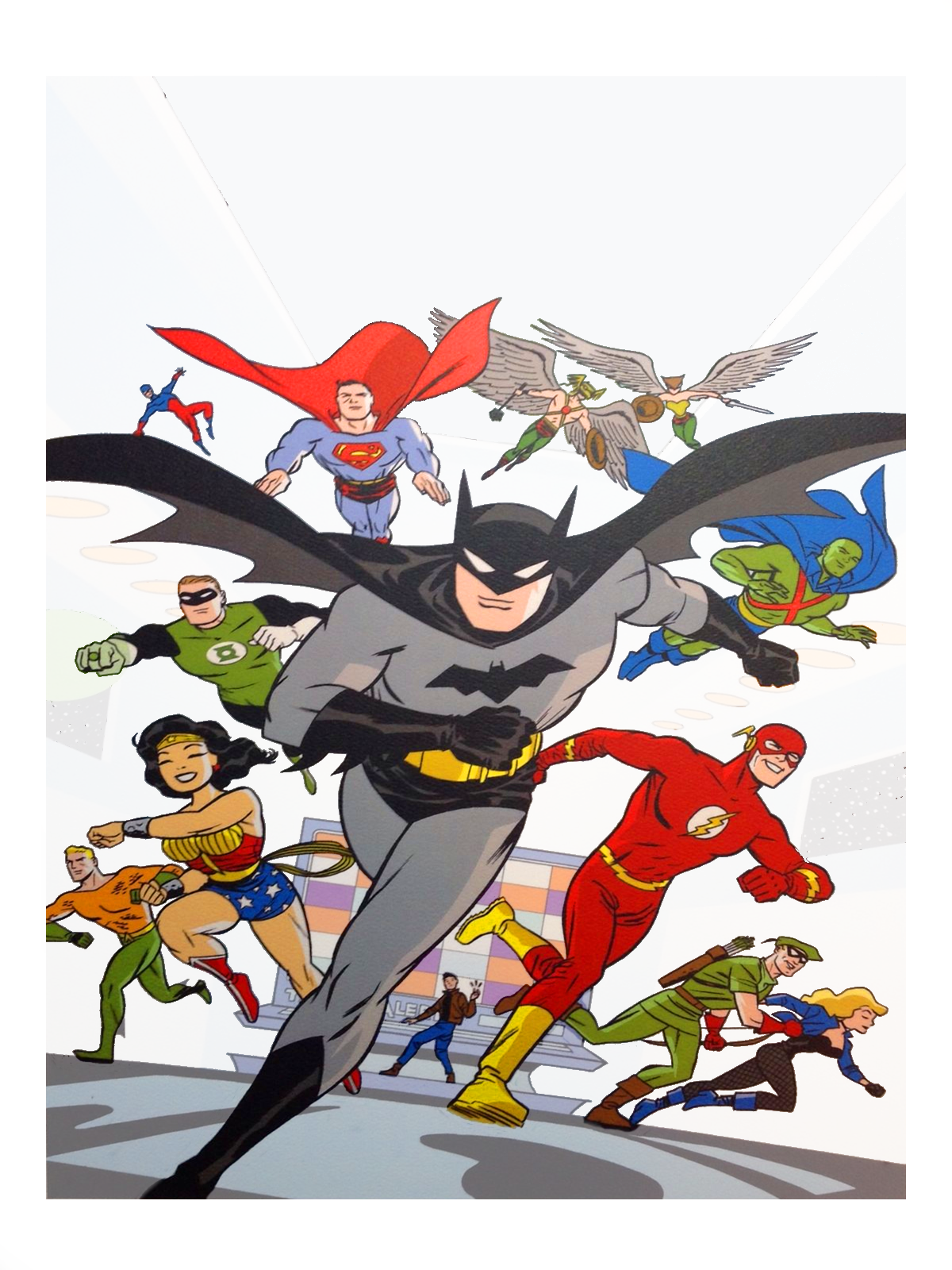 DC comics Justice League for Kobo Libra e-reader wallpaper or screensaver featuring comic and illustration and more