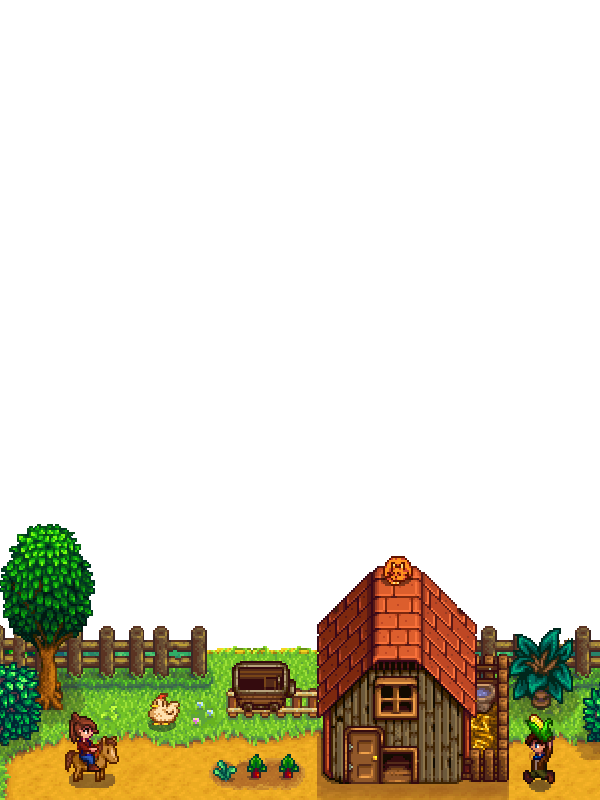 Stardew Valley for Kindle Paperwhite e-reader wallpaper or screensaver featuring game