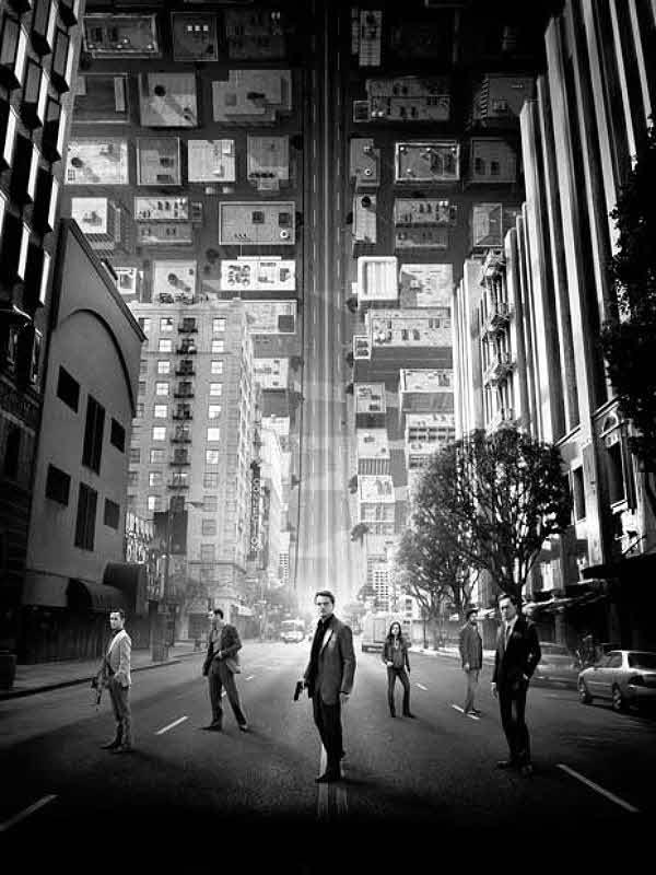 Men in a surreal city street for Other e-reader wallpaper or screensaver featuring surreal and city and more