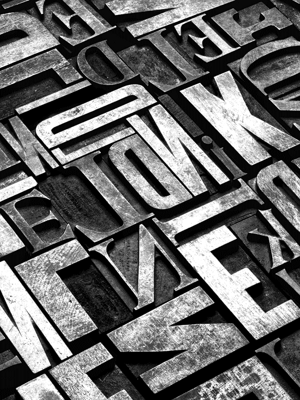 Vintage Letterpress Printing Blocks for Other e-reader wallpaper or screensaver featuring letterpress and typography and more