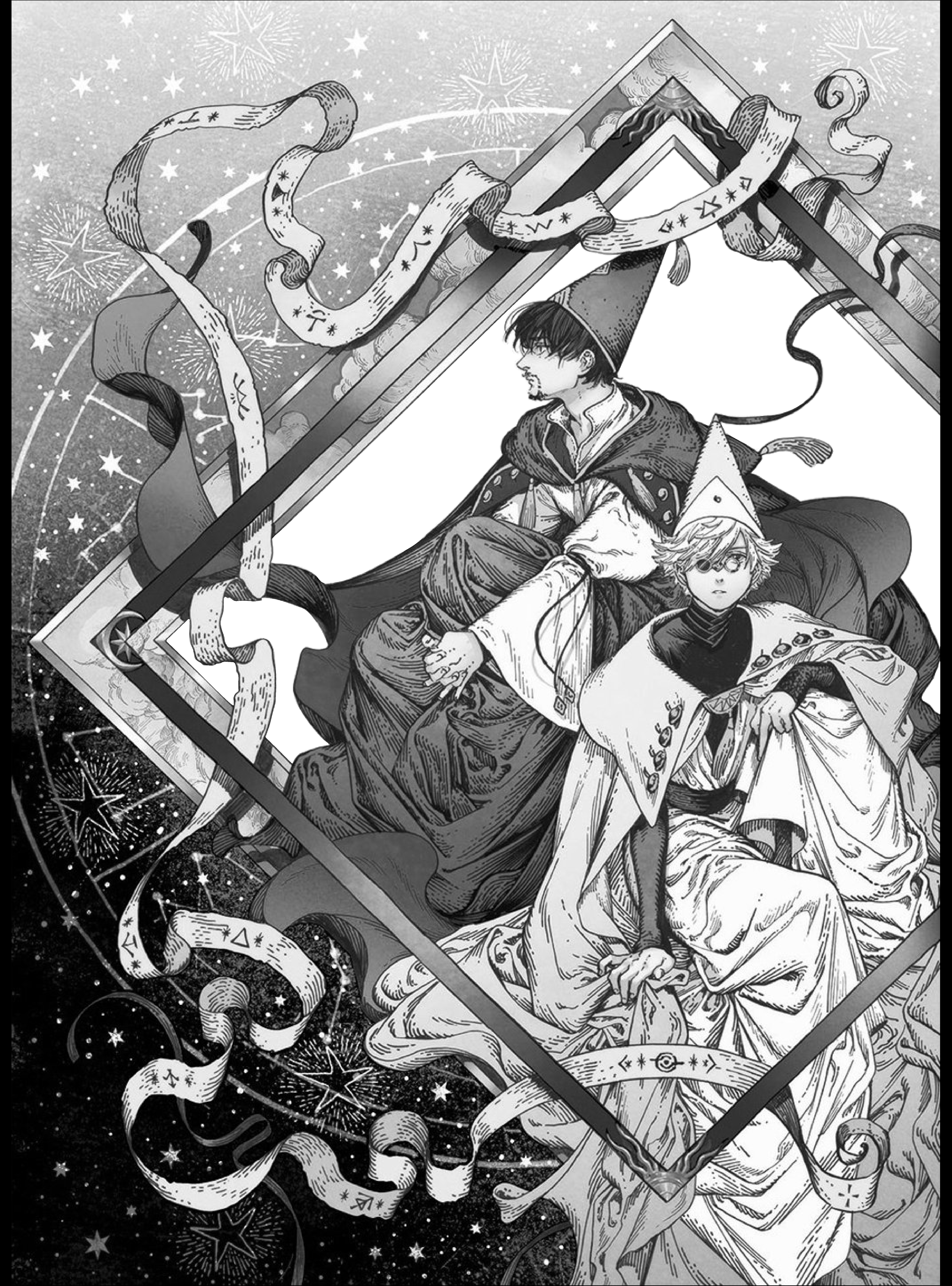 Witch Hat Atelier - Qifrey and Olruggio (Ver. 2) for Kindle Paperwhite e-reader wallpaper or screensaver featuring witch hat atelier and qifrey and more