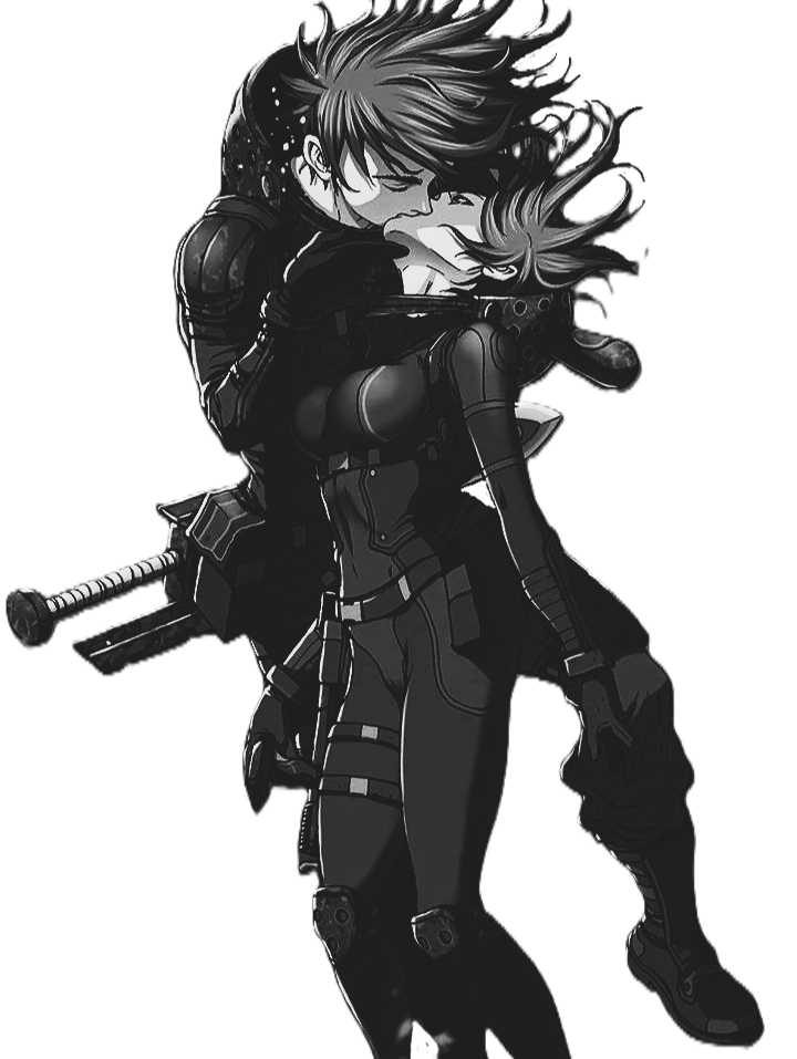 Leviathan Kiss for e-reader wallpaper featuring black and white and manga and more