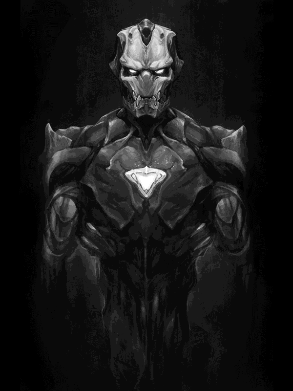 Sci-fi warrior with glowing eyes and armor for Other e-reader wallpaper or screensaver featuring sci-fi and warrior and more