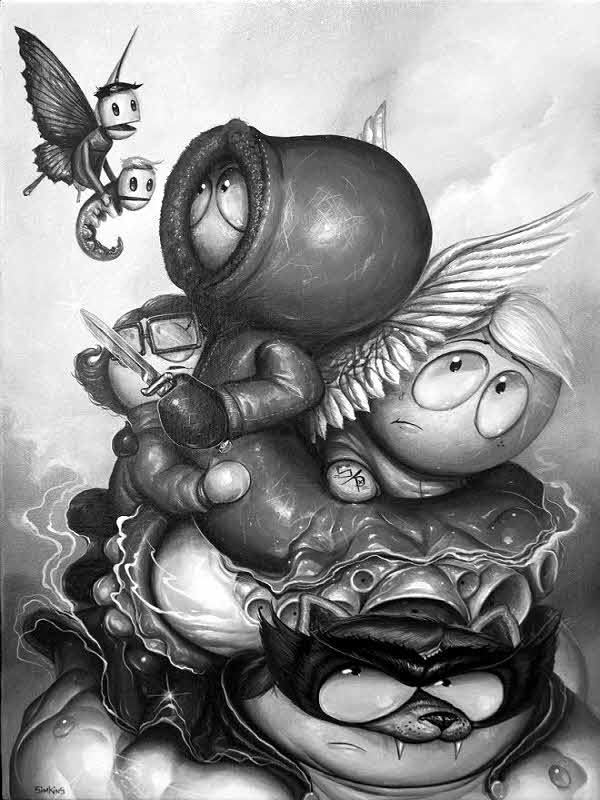 South Park characters as creatures for Other e-reader wallpaper or screensaver featuring south park and illustration and more