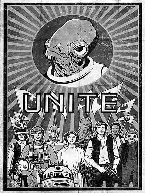 Star Wars Rebel Alliance Unite Poster for Other e-reader wallpaper or screensaver featuring star wars and poster and more