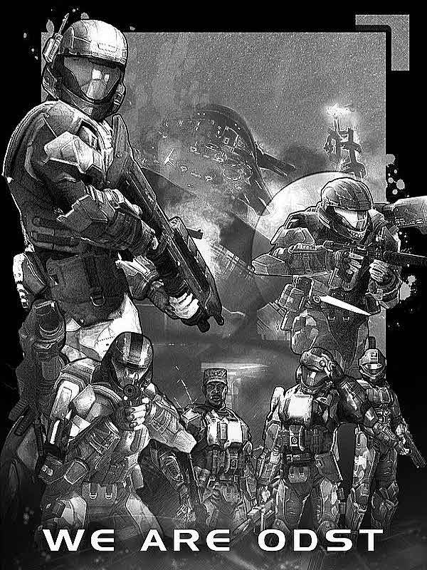 Halo ODST soldiers with spacecraft for Other e-reader wallpaper or screensaver featuring halo and odst and more