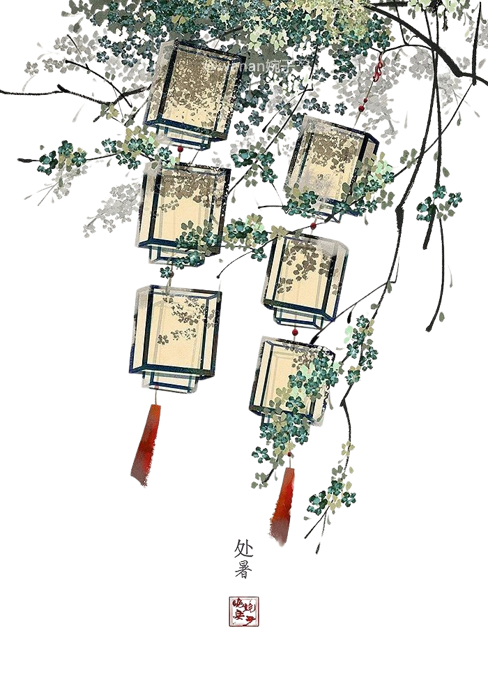 Lantern Drawing for Kobo Clara e-reader wallpaper or screensaver featuring drawing and miniminal and more