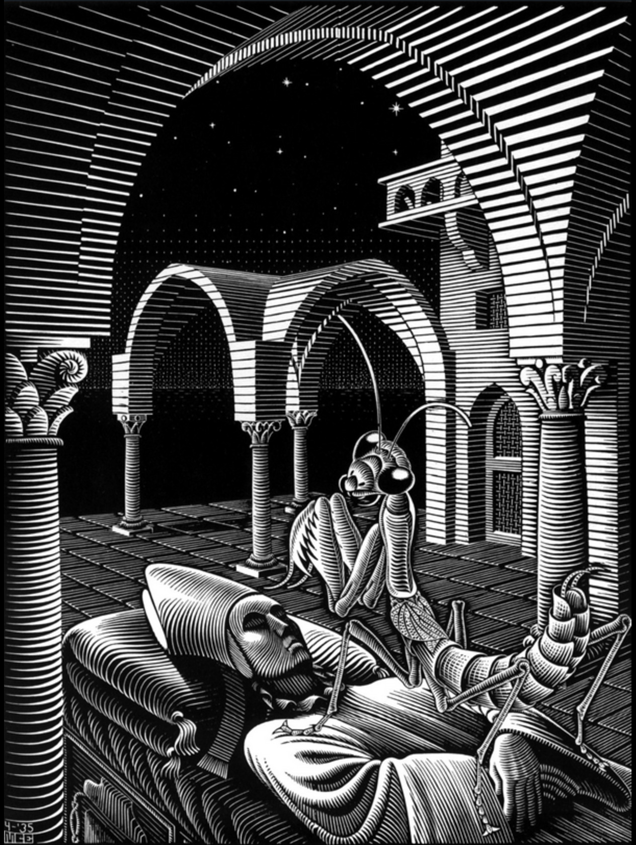 Dream for Kindle Paperwhite e-reader wallpaper or screensaver featuring escher and art and more